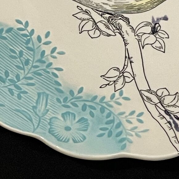 ~ Macy's "Edie Rose Home" Bird Butterfly Accent Salad Plate 9" Bloom Collection~ - Picture 5 of 11
